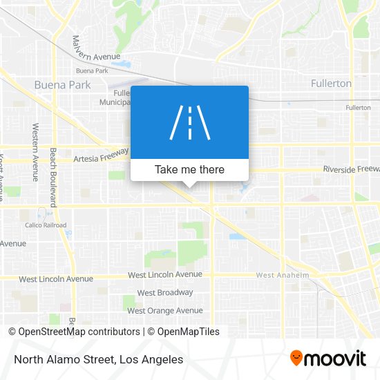 North Alamo Street map