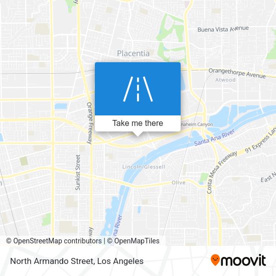 North Armando Street map