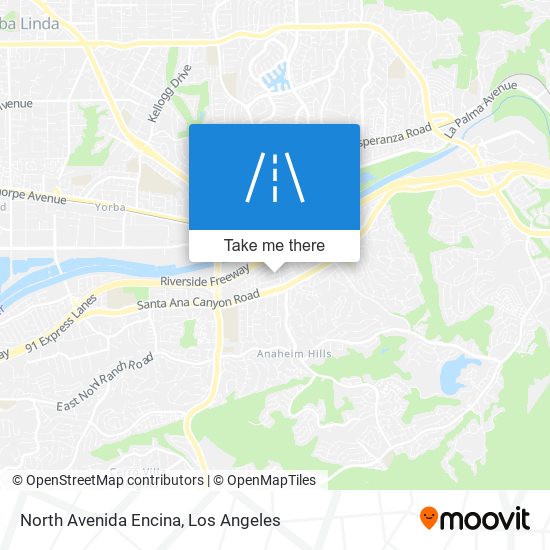 North Avenida Encina map