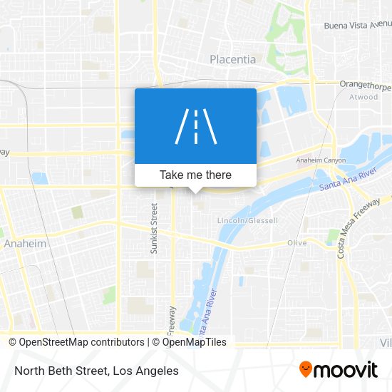 North Beth Street map
