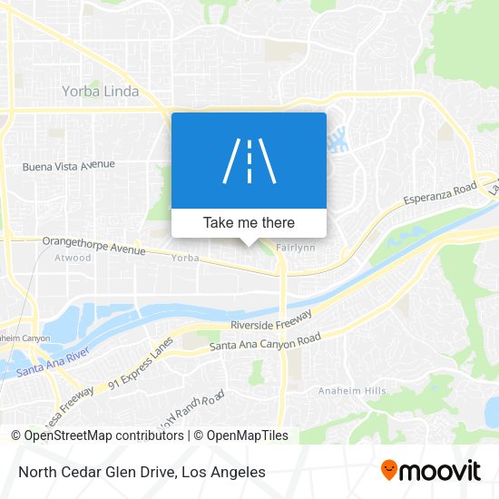 North Cedar Glen Drive map