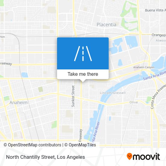 North Chantilly Street map