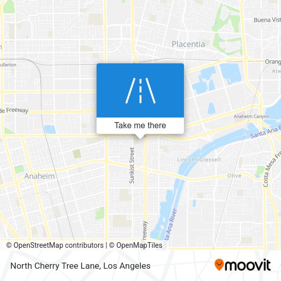 North Cherry Tree Lane map