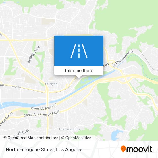 North Emogene Street map