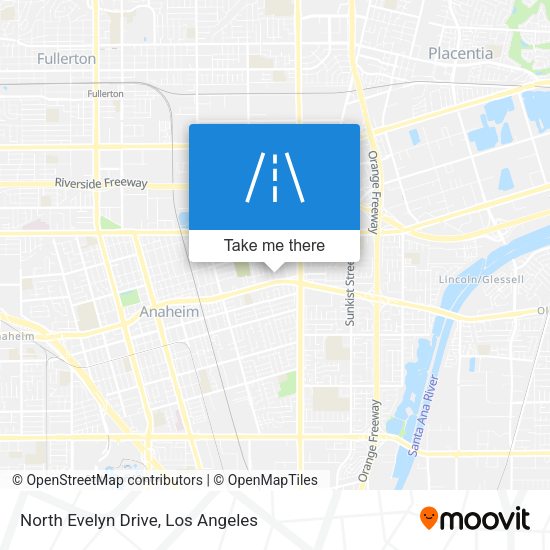Mapa de North Evelyn Drive