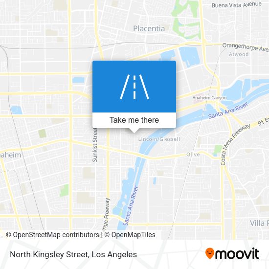 North Kingsley Street map