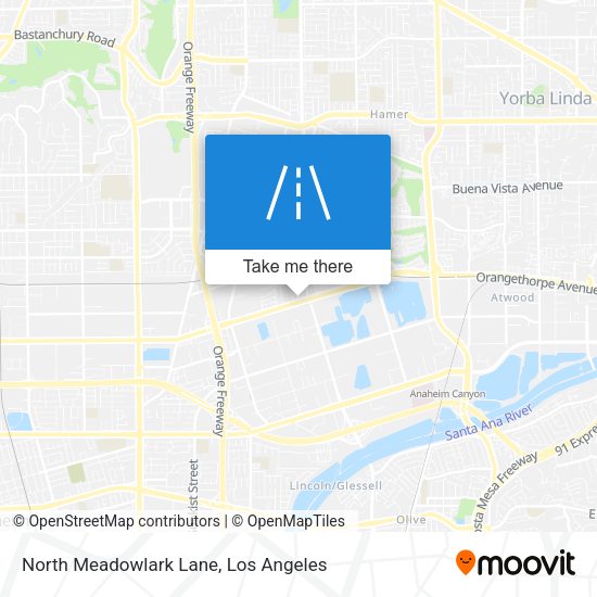 North Meadowlark Lane map