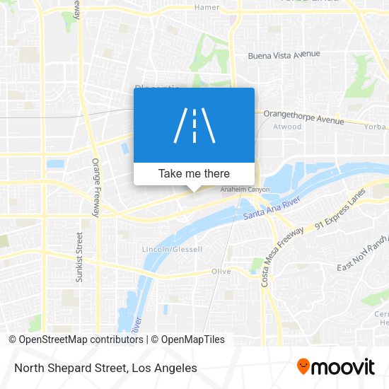 North Shepard Street map