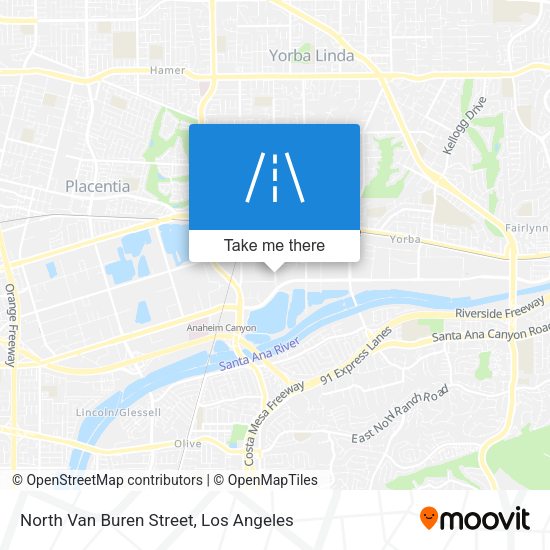 North Van Buren Street map