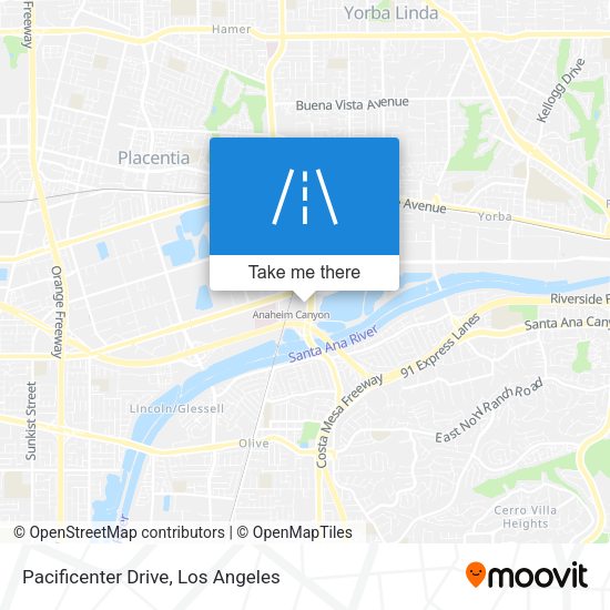 Pacificenter Drive map