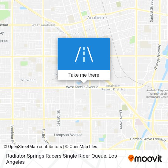Radiator Springs Racers Single Rider Queue map
