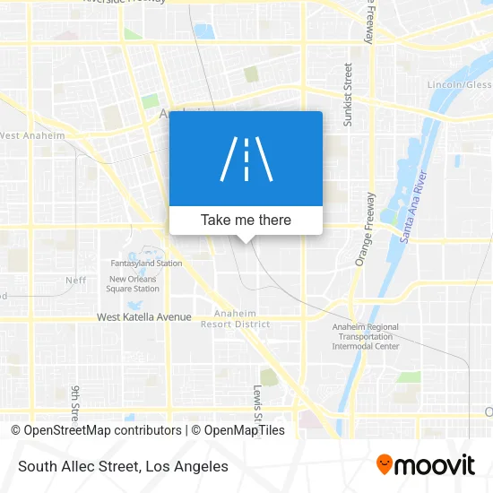 South Allec Street map