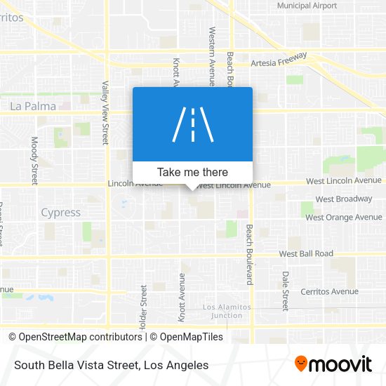 South Bella Vista Street map