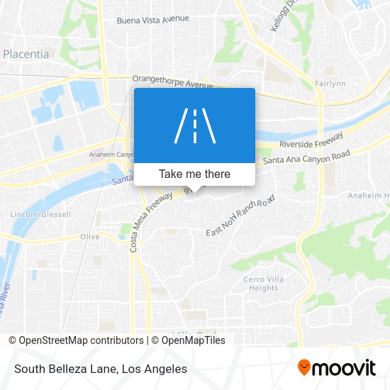 South Belleza Lane map