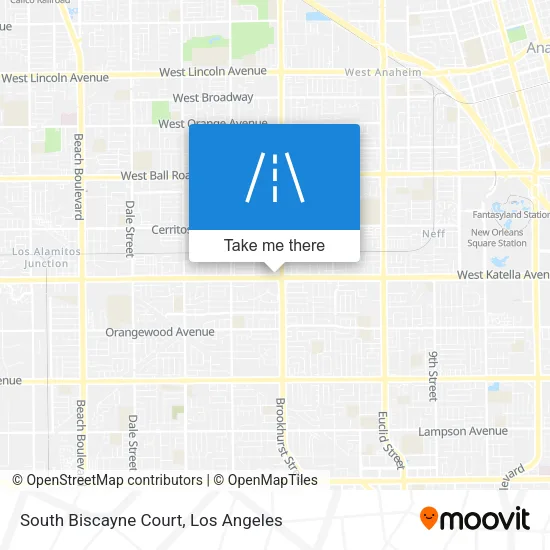 South Biscayne Court map