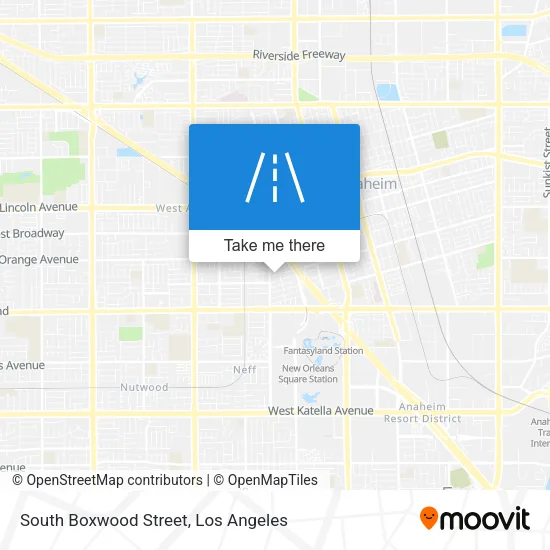 South Boxwood Street map