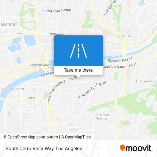 South Cerro Vista Way map