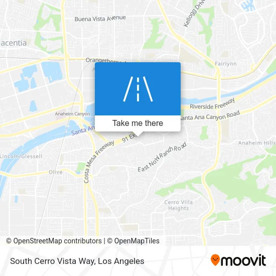 South Cerro Vista Way map