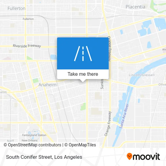 South Conifer Street map