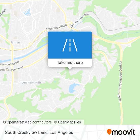 South Creekview Lane map