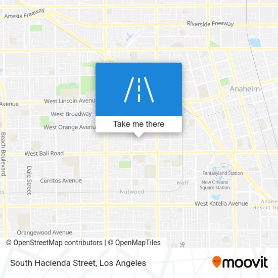 South Hacienda Street map