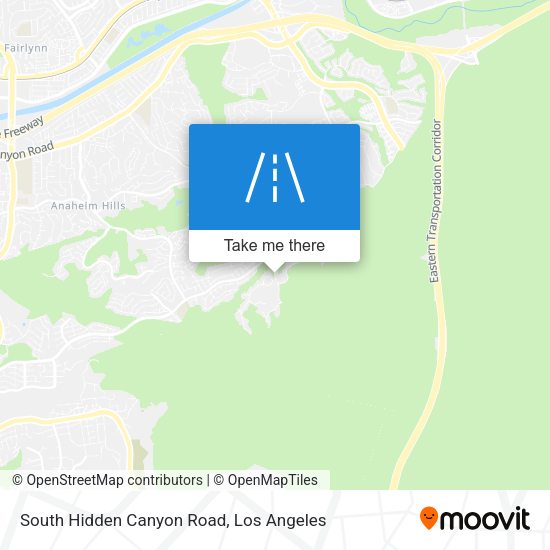 South Hidden Canyon Road map