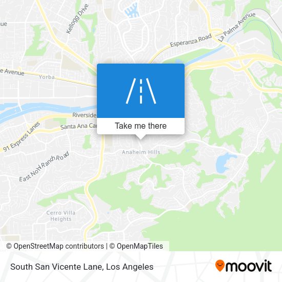Mapa de South San Vicente Lane