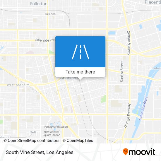 Mapa de South Vine Street