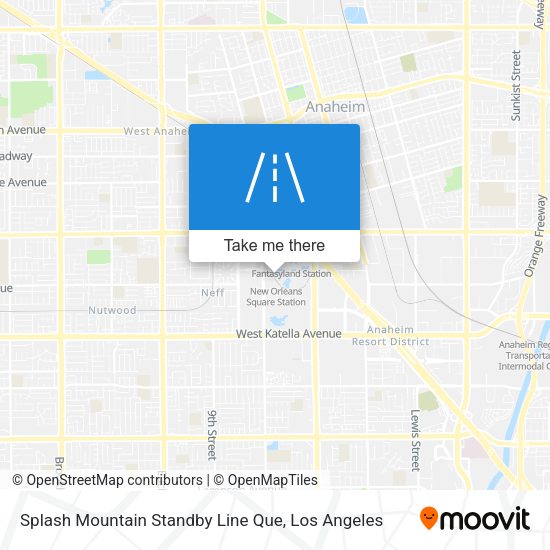 Mapa de Splash Mountain Standby Line Que