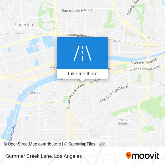 Summer Creek Lane map