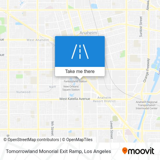 Tomorrowland Monorial Exit Ramp map