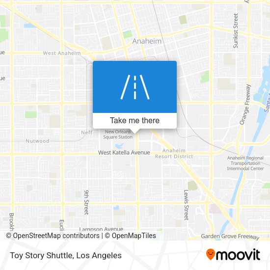 Toy Story Shuttle map