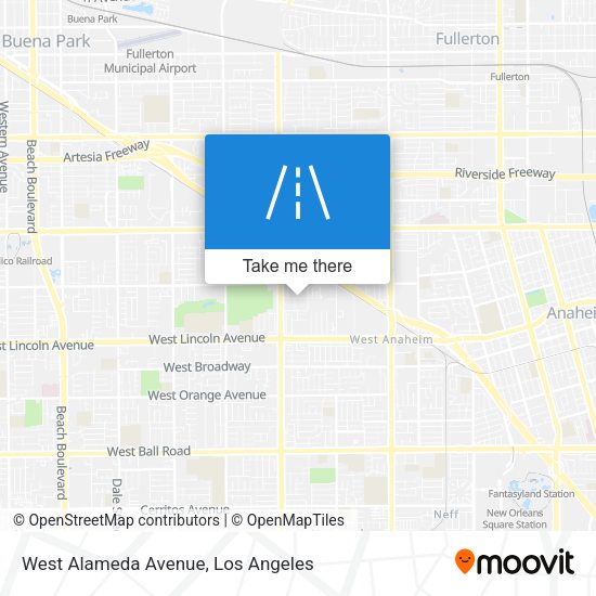 West Alameda Avenue map