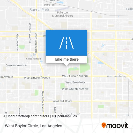 West Baylor Circle map
