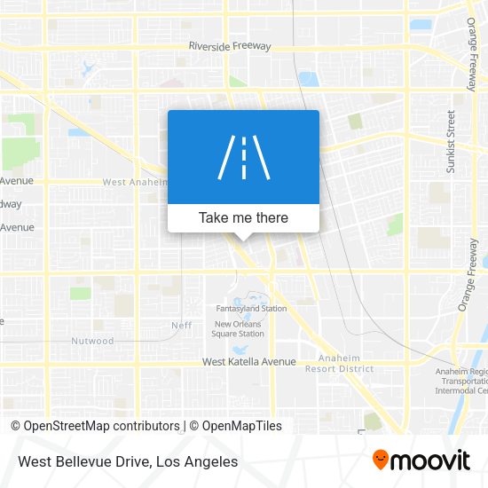 Mapa de West Bellevue Drive