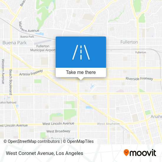 Mapa de West Coronet Avenue
