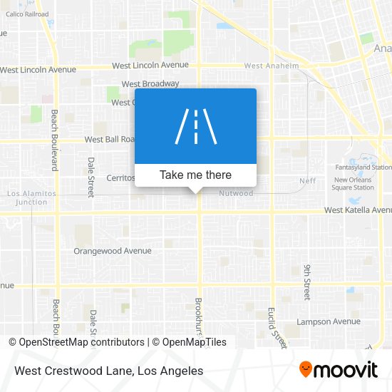 West Crestwood Lane map