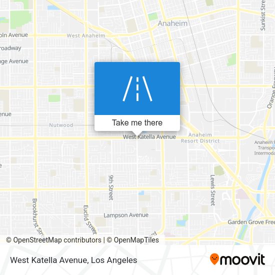 Mapa de West Katella Avenue