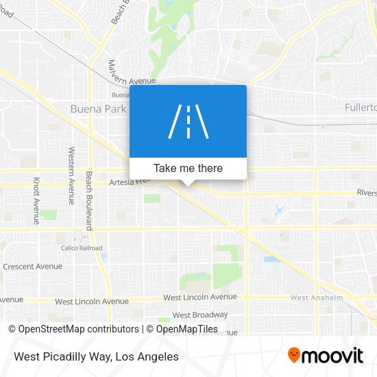 West Picadilly Way map