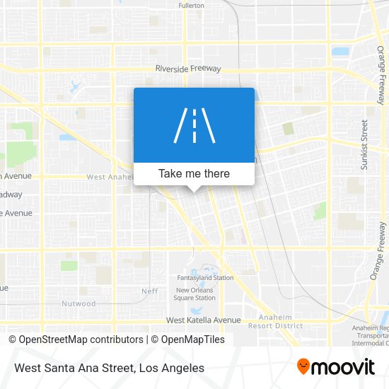 West Santa Ana Street map