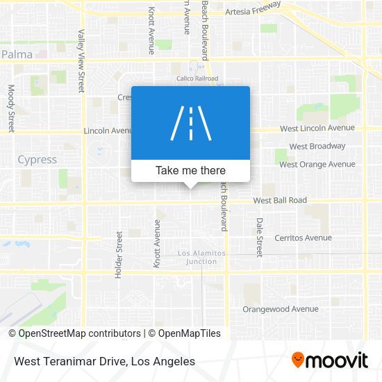 West Teranimar Drive map