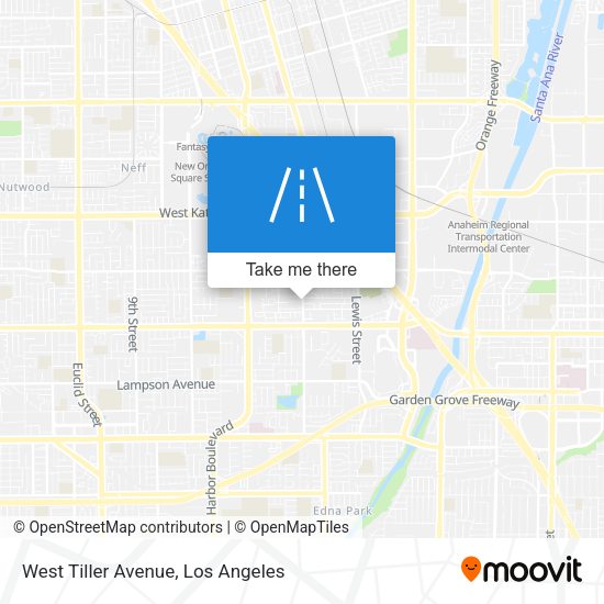 West Tiller Avenue map