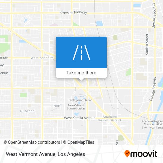 West Vermont Avenue map