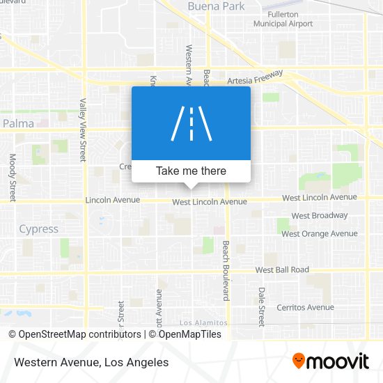 Mapa de Western Avenue