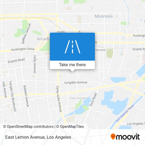 East Lemon Avenue map