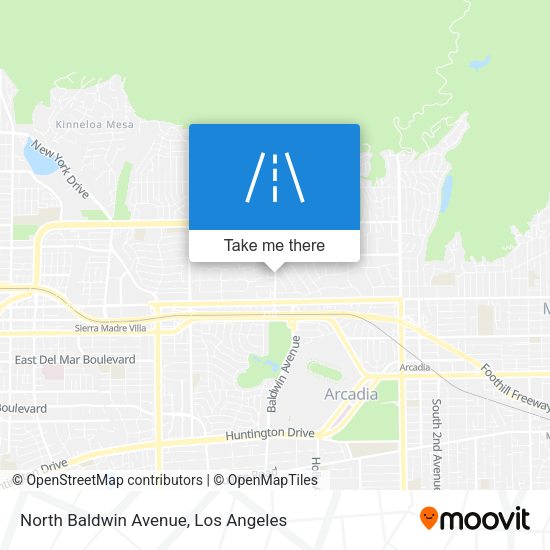 North Baldwin Avenue map