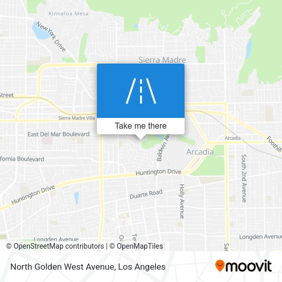 North Golden West Avenue map