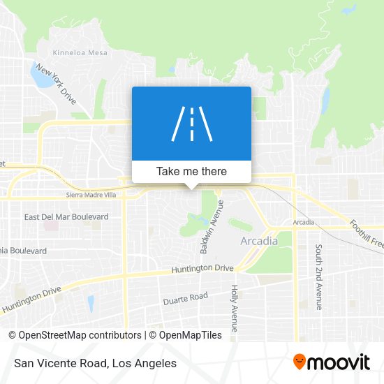 San Vicente Road map