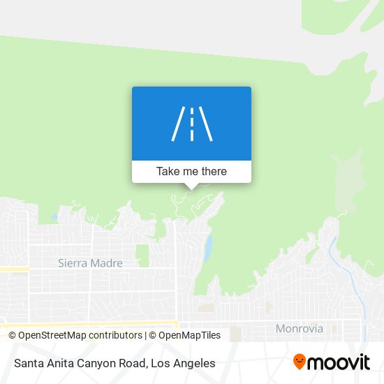 Santa Anita Canyon Road map