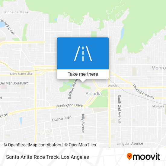 Santa Anita Race Track map